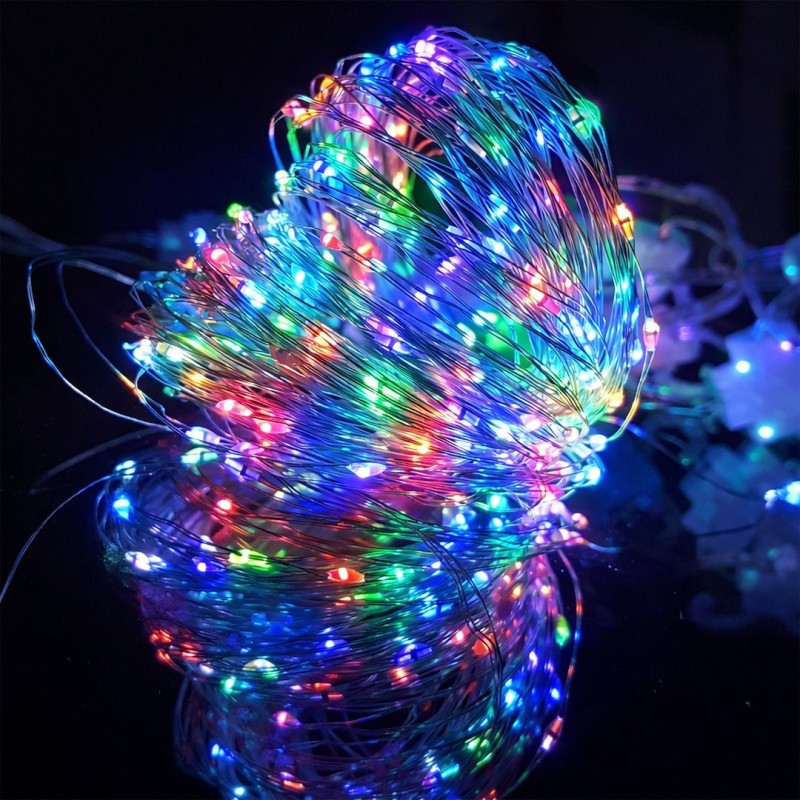 Lauko Mery 300 LED spalvota USB užuolaidinė girlianda 3x3m