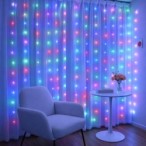 Lauko Mery 300 LED spalvota USB užuolaidinė girlianda 3x3m