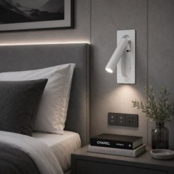 Įleidžiamas reguliuojamas LED sieninis šviestuvas Inn 3W 3000K baltas