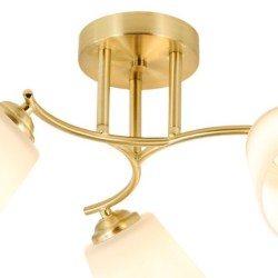 PAFOS GOLD lubinis šviestuvas, aukso spalvos, 3x E27, Ø500mm