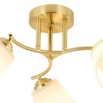PAFOS GOLD lubinis šviestuvas, aukso spalvos, 3x E27, Ø500mm