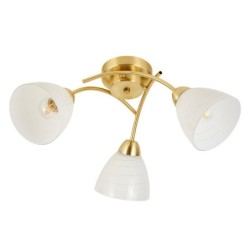 CLARA GOLD lubinis šviestuvas, 3x E27, aukso spalvos, glamour stiliaus