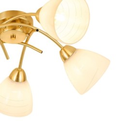 LubinIs šviestuvas CLARA GOLD 5x E27, aukso spalvos, metalas ir stiklas
