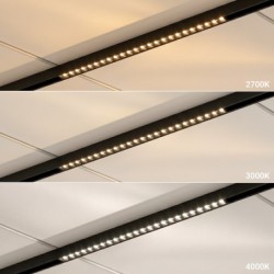 SLIM5 Magnetinis linijinis šviestuvas 10W 48V 2700-4000K pritemdomas juodas