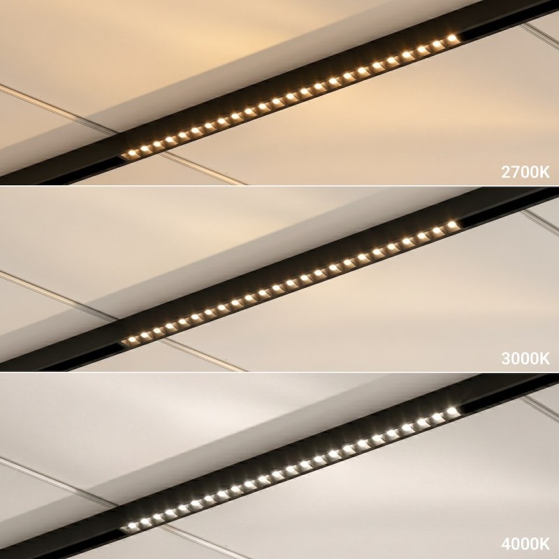 SLIM5 Magnetinis linijinis šviestuvas 10W 48V 2700-4000K pritemdomas juodas