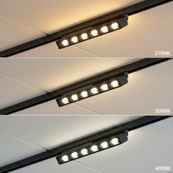 SLIM5 Magnetinis LED šviestuvas 5W, 48V, 2700-4000K, pritemdomas, juodas