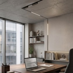 SLIM5 Magnetinis LED šviestuvas 5W, 48V, 2700-4000K, pritemdomas, juodas