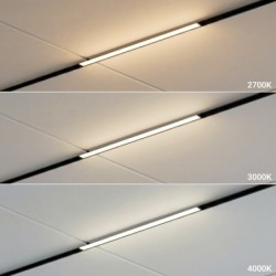 Magnetinis LED šviestuvas 5mm 48V, pritemdomas, 5W, 2700-4000K, baltas