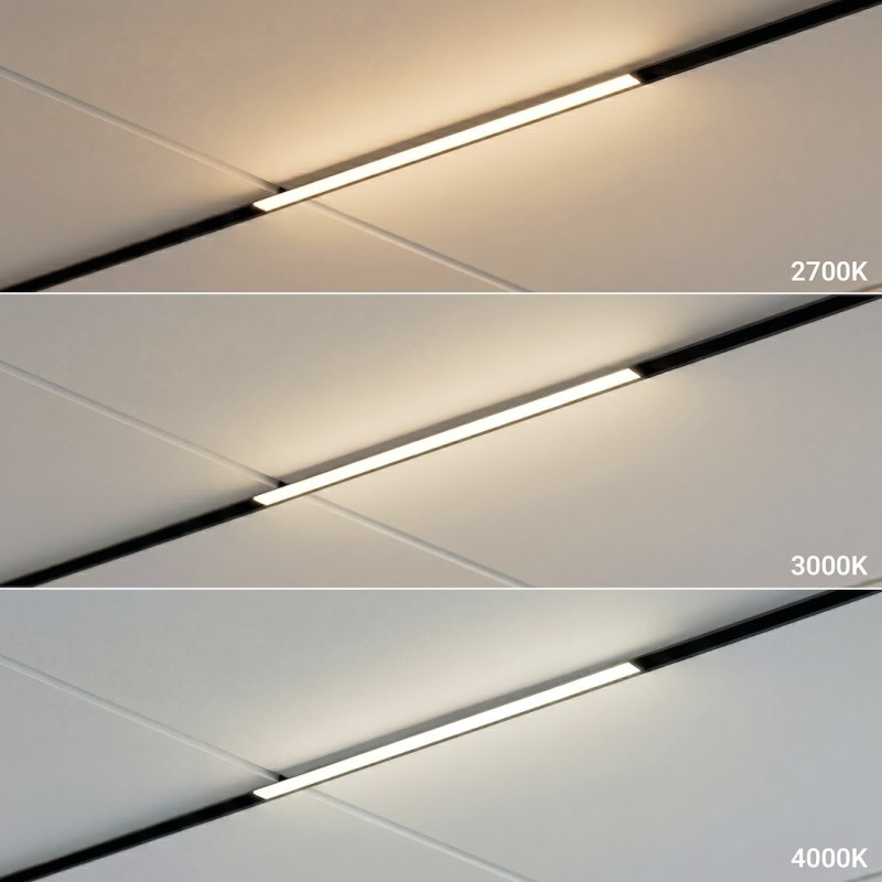Magnetinis LED šviestuvas 5mm 48V, pritemdomas, 5W, 2700-4000K, baltas