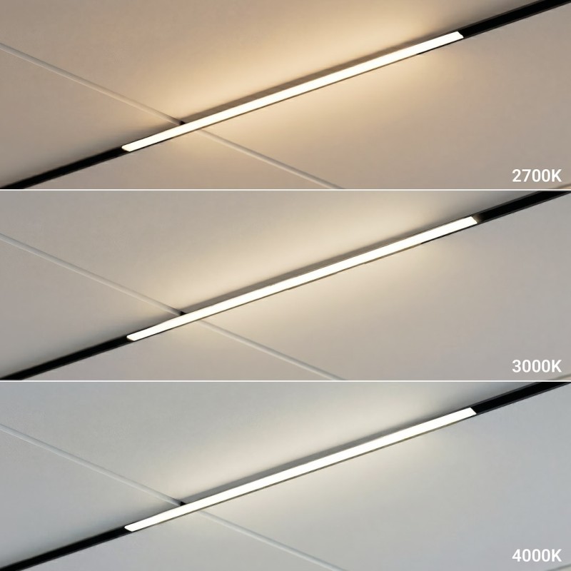 SLIM5 magnetinis linijinis šviestuvas 5mm 10W 48V CCT pritemdoma, 1m