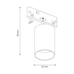 SLIM5 Magnetinis LED šviestuvas 5W CCT 48V juodas, pritemdomas