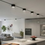 SLIM5 5mm magnetinis LED šviestuvas 7W 48V CCT Pritemdomas Juodas