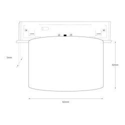 SLIM5 5mm magnetinis LED šviestuvas 7W 48V CCT Pritemdomas Juodas