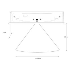 SLIM5 7W magnetinis LED prožektorius, CCT, pritemdomas, juodas