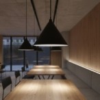 Magnetinis pakabinamas LED šviestuvas kūgio formos SLIM5 7W 48V CCT pritemdomas, juodas