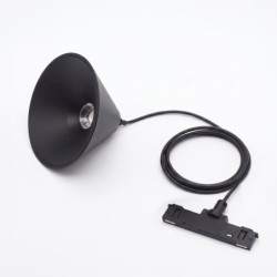 Magnetinis pakabinamas LED šviestuvas kūgio formos SLIM5 7W 48V CCT pritemdomas, juodas