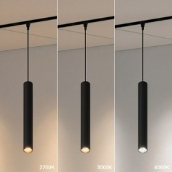SLIM5 magnetinis pakabinamas LED šviestuvas 7W 48V CCT juodas pritemdomas