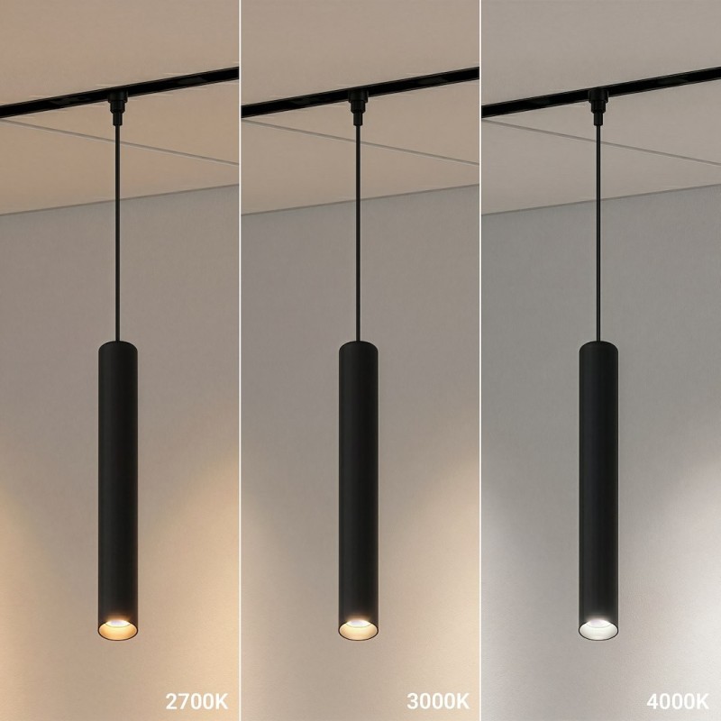 SLIM5 magnetinis pakabinamas LED šviestuvas 7W 48V CCT juodas pritemdomas