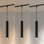 SLIM5 magnetinis pakabinamas LED šviestuvas 7W 48V CCT juodas pritemdomas