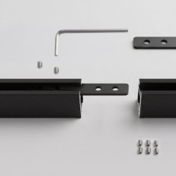 Milagro SLIM5 magnetinės sistemos jungtis 48V, 5mm, aliumininė, juoda, IP20