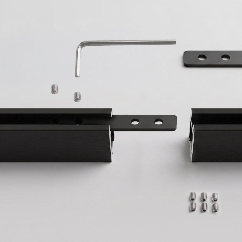 Milagro SLIM5 magnetinės sistemos jungtis 48V, 5mm, aliumininė, juoda, IP20