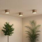 Minimalistinis DIXIE lubinis šviestuvas 1xGX53, smėlio spalvos