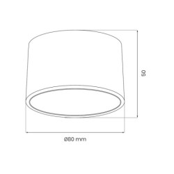 Minimalistinis DIXIE lubinis šviestuvas 1xGX53, smėlio spalvos