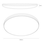 LED Plafonas HUGO 12-24W, 3CCT (3000-6500K), IP54, Juodas lubinis šviestuvas