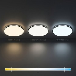 LED lubinis šviestuvas HUGO, juodas, 16-32W, 3000-6500K, IP54