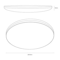 LED lubinis šviestuvas HUGO, juodas, 16-32W, 3000-6500K, IP54