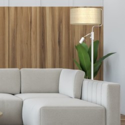 Toršeras MARSHALL WHITE / RATTAN 1xE27 + 1x mini GU10