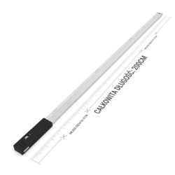 48V Magnetinis 5mm linijinis šviestuvas 20W CCT 2m, pritemdomas, baltas