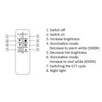 Pakabinamas šviestuvas Simni LED 55W 3000, 4000, 6500, 3000, 6000K Balta (PLF-54130-WH-CHMPN)