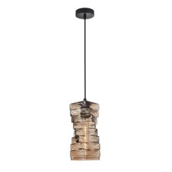 Pakabinamas šviestuvas Altera 1xE27 Juoda, Gintaro (PND-3219-1-BK-CF)