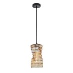 Pakabinamas šviestuvas Altera 1xE27 Juoda, Gintaro (PND-3219-1-BRO-AMB)
