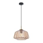 Pakabinamas šviestuvas Antita 1xE27 Juoda, Gintaro (PND-3644-1-BRO-AMB)