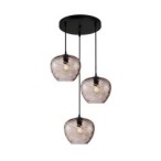 Pakabinamas šviestuvas Bresco 3xE27 Juoda, Ruda (PND-3033-3A-BK-CF)