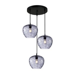 Pakabinamas šviestuvas Bresco 3xE27 Juoda, Mėlyna (PND-3033-3A-BK-SG)
