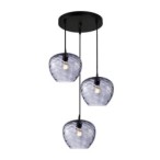 Pakabinamas šviestuvas Bresco 3xE27 Juoda, Mėlyna (PND-3033-3A-BK-SG)