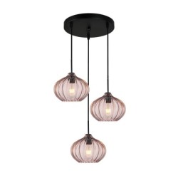 Pakabinamas šviestuvas Pansol 3xE27 Juoda (PND-2940-3AS-BK-CF)