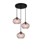 Pakabinamas šviestuvas Pansol 3xE27 Juoda (PND-2940-3AS-BK-CF)