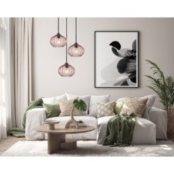 Pakabinamas šviestuvas Pansol 3xE27 Juoda (PND-2940-3AS-BK-CF)