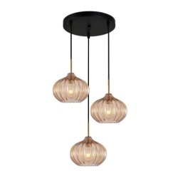Pakabinamas šviestuvas Pansol 3xE27 Aukso, Žalvario (PND-2940-3AS-BRO-AMB)