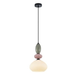 Pakabinamas šviestuvas Altra 1xE27 Juoda, Pilka, Rožinė (PND-36787-1A-BK-WH)