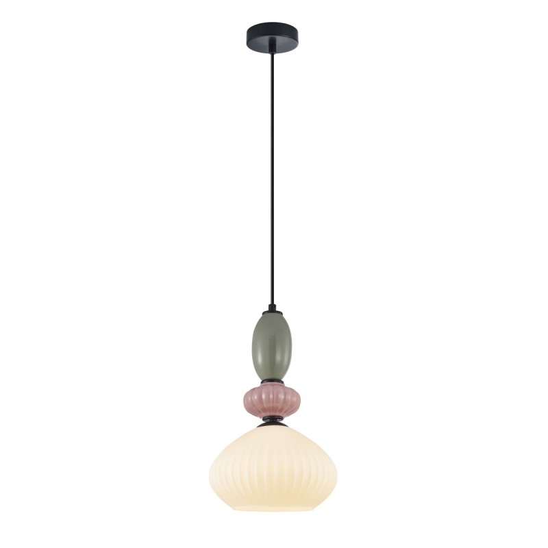 Pakabinamas šviestuvas Altra 1xE27 Juoda, Pilka, Rožinė (PND-36787-1A-BK-WH)