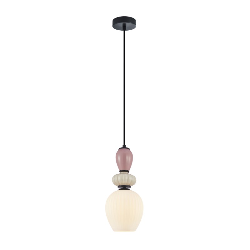 Pakabinamas šviestuvas Altra 1xE27 Juoda, Rožinė (PND-36787-1C-BK-WH)