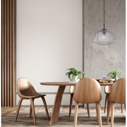 Pakabinamas šviestuvas Antita 1xE27 Juoda, Pilka (PND-3644-1-BK-SG)