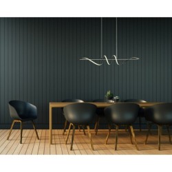 Pakabinamas šviestuvas Bastelo LED 40W 3000, 4000, 6000K Juoda (PND-24154-BK)