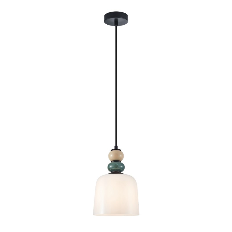 Pakabinamas šviestuvas Bonata 1xE27 Juoda, Turkio, Smėlio (PND-36573-1C-BK-WH)