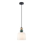 Pakabinamas šviestuvas Bonata 1xE27 Juoda, Turkio, Smėlio (PND-36573-1C-BK-WH)